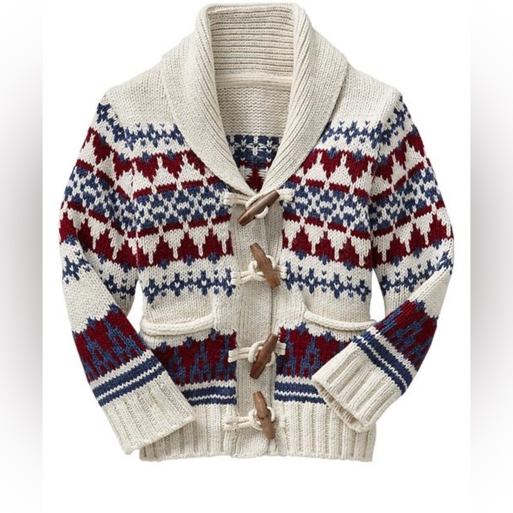 GAP Boys 2T Cozy Knit Cardigan Toggle Buttons
